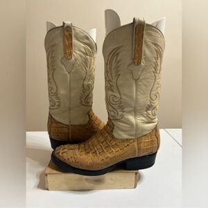 Corral Men's Crocodile Cowboy Boots horn back Sz 9